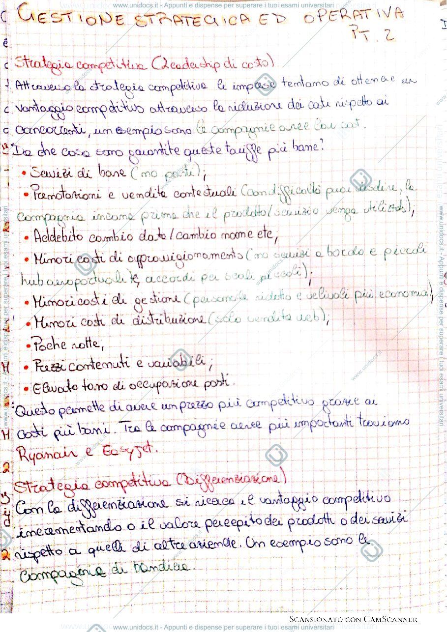 Anteprima pagina 1 — La gestione strategica d'impresa pt.2
