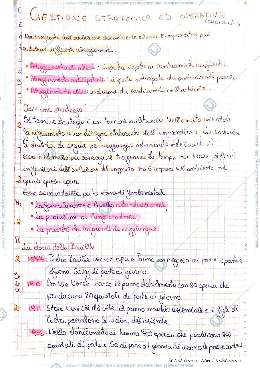 Anteprima pagina 1 — La gestione strategica ed operativa-Caso aziendale: BARILLA