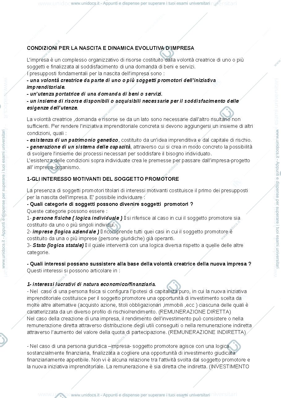 Anteprima pagina 3 — economia e gestione delle imprese prof rocco moliterni