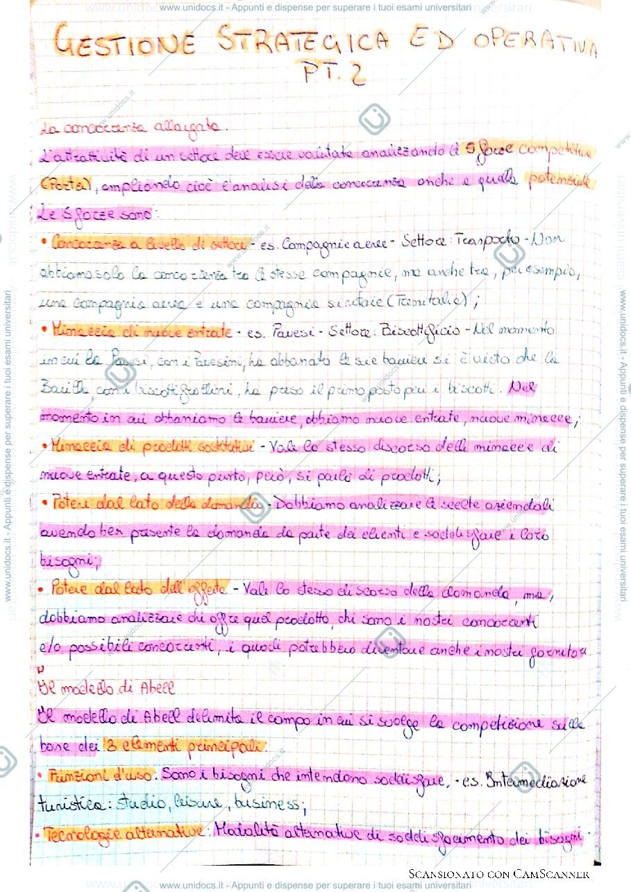 Anteprima pagina 1 — Gestione strategica ed operativa pt.2