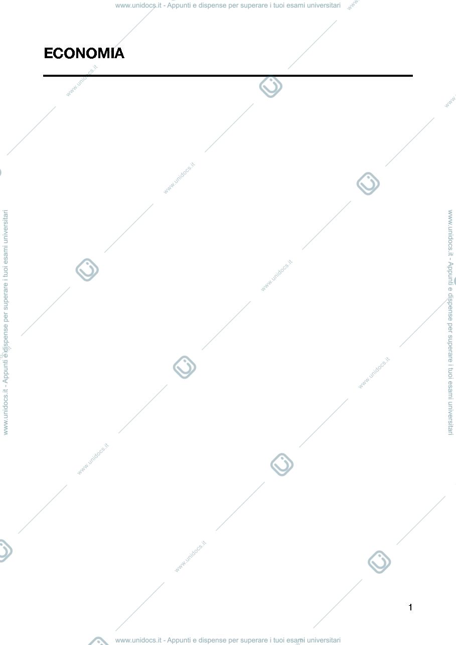 Anteprima pagina 1 — appunti lezioni economia