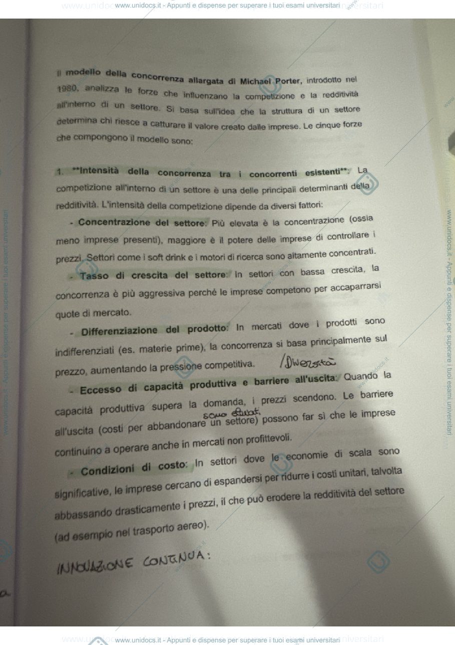 Anteprima pagina 1 — Il modello della concorrenza allargata 