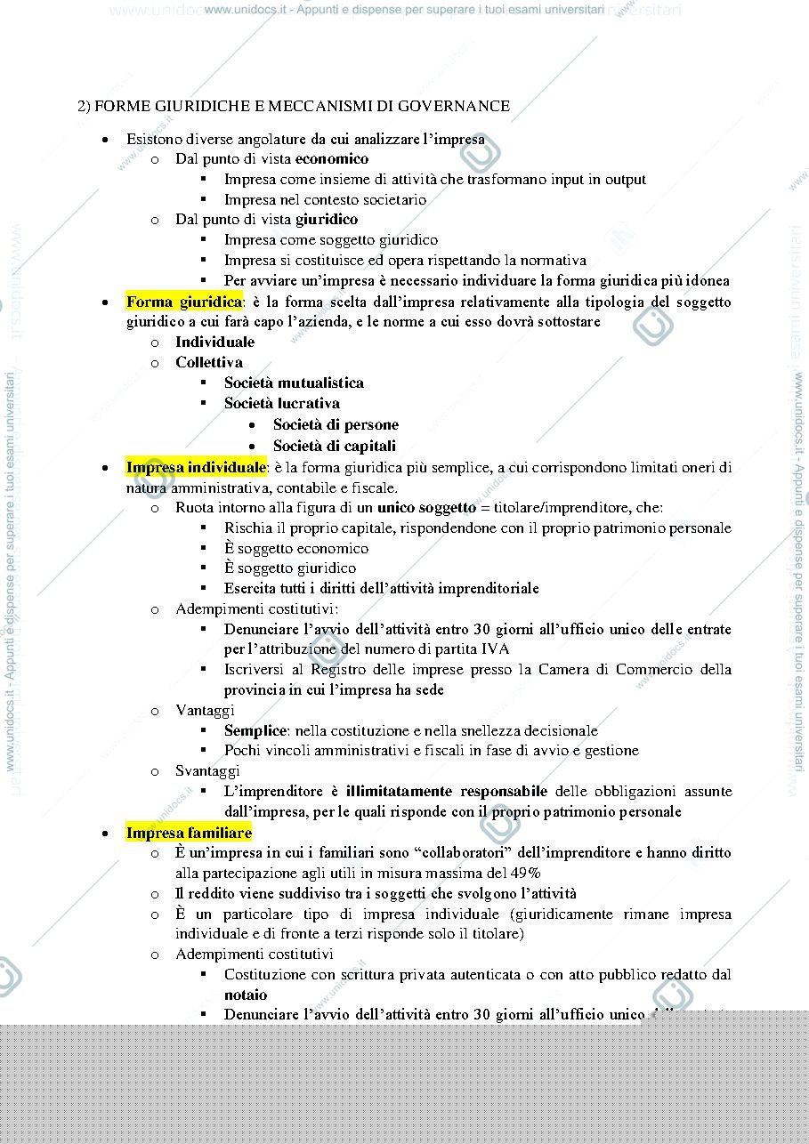 Anteprima pagina 4 — Riassunto di Economia e Organizzazione Aziendale D
