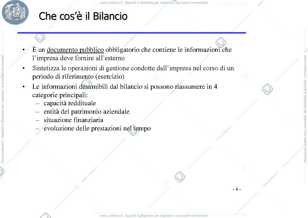 Anteprima pagina 4 — Slide di contabilità esterna  prof: Toletti