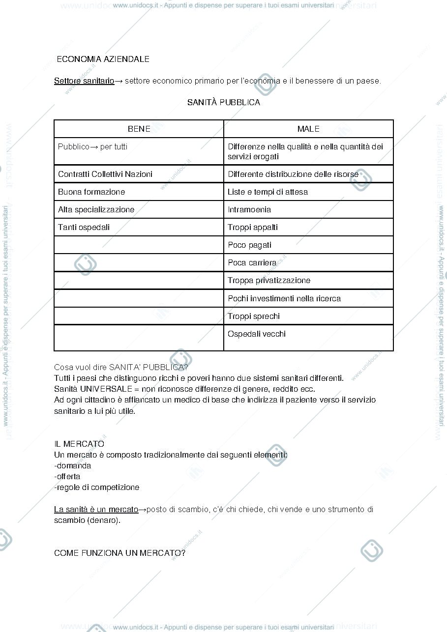 Anteprima pagina 1 — economia e organizzazione aziendale