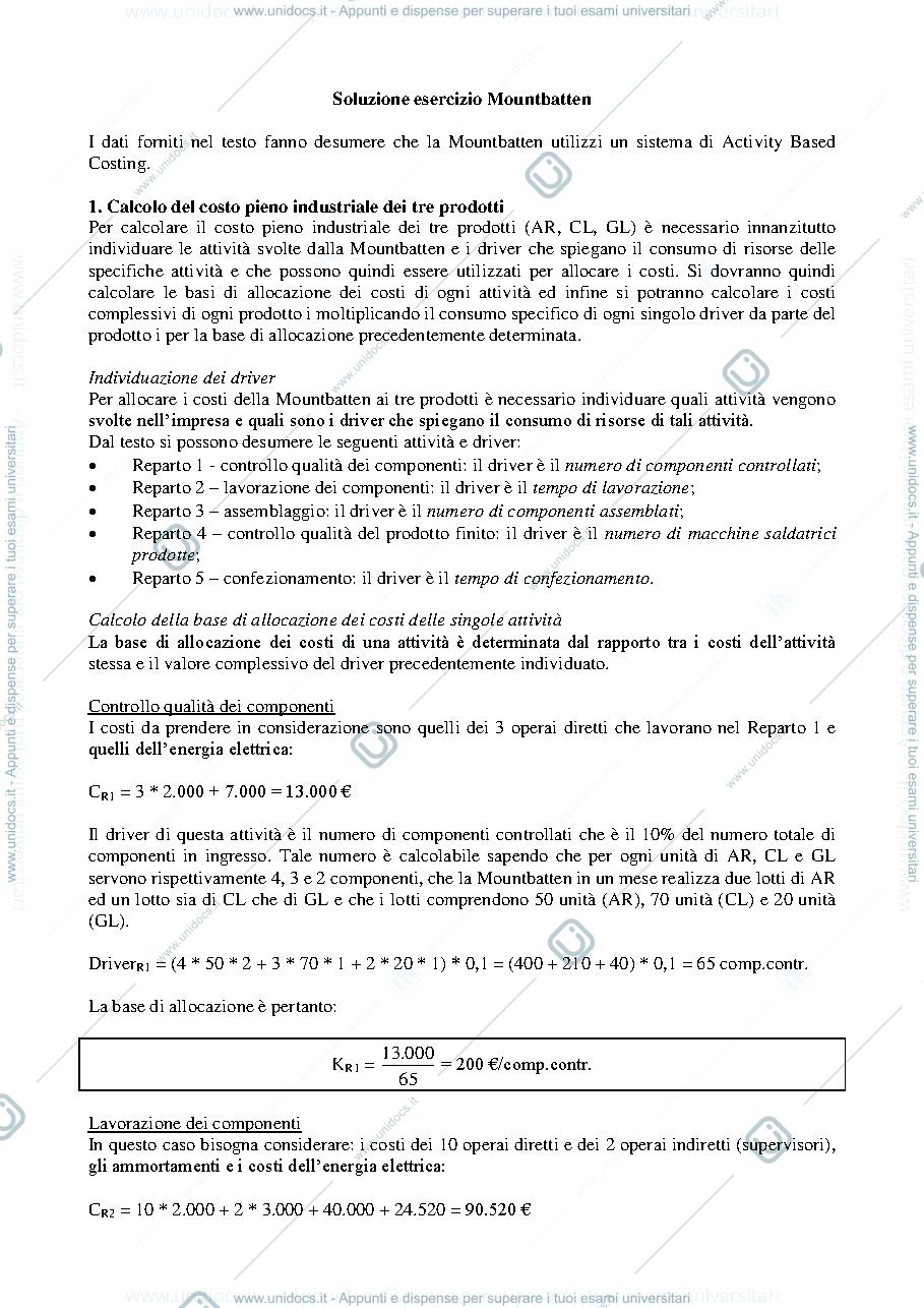 Anteprima pagina 1 — Soluzioni esercizi ABC Mountbatten WiD e Fine prof: Toletti