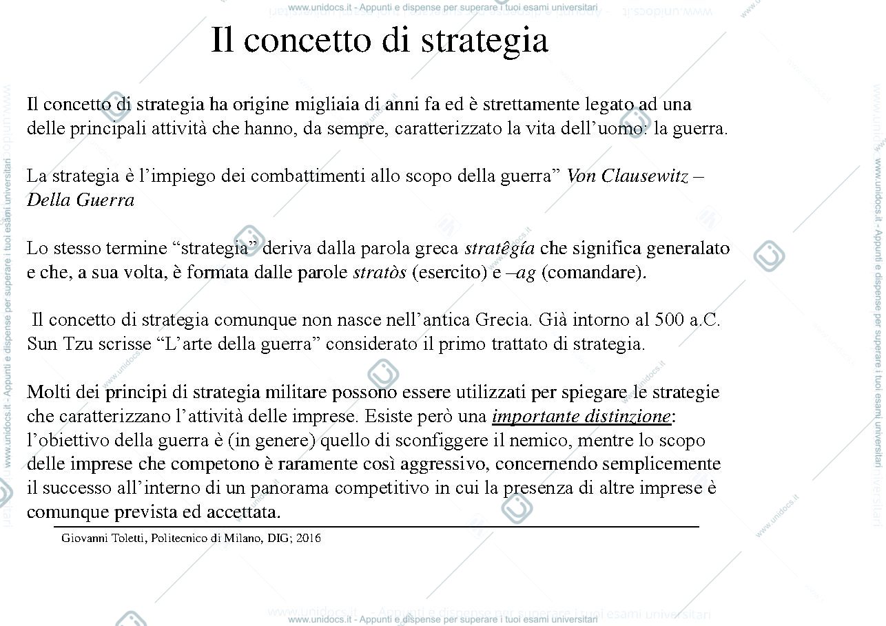Anteprima pagina 4 — Slide di strategia prof: Toletti