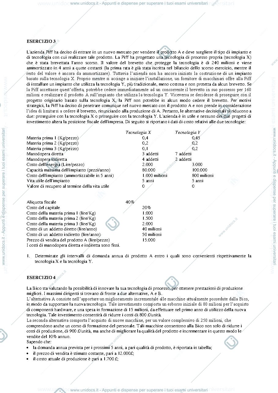 Anteprima pagina 2 — Esercizi di analisi di investimenti prof: Toletti