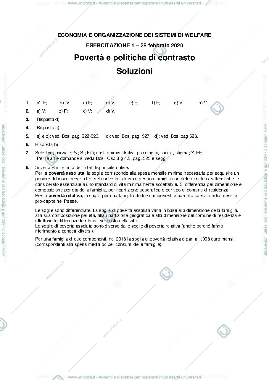Anteprima pagina 1 — Esercizi e soluzioni
