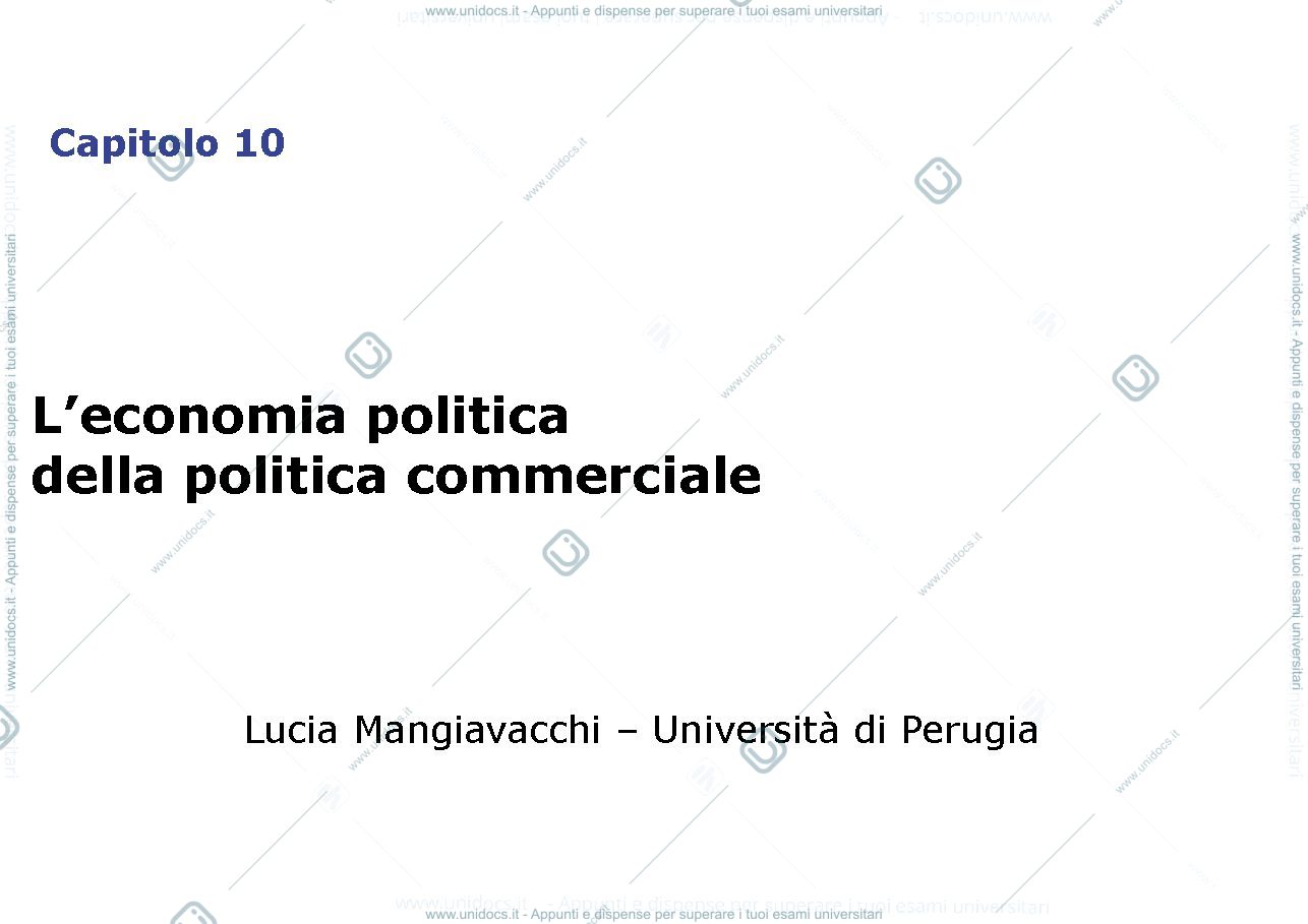 Anteprima pagina 1 — Economia politica e internazionale