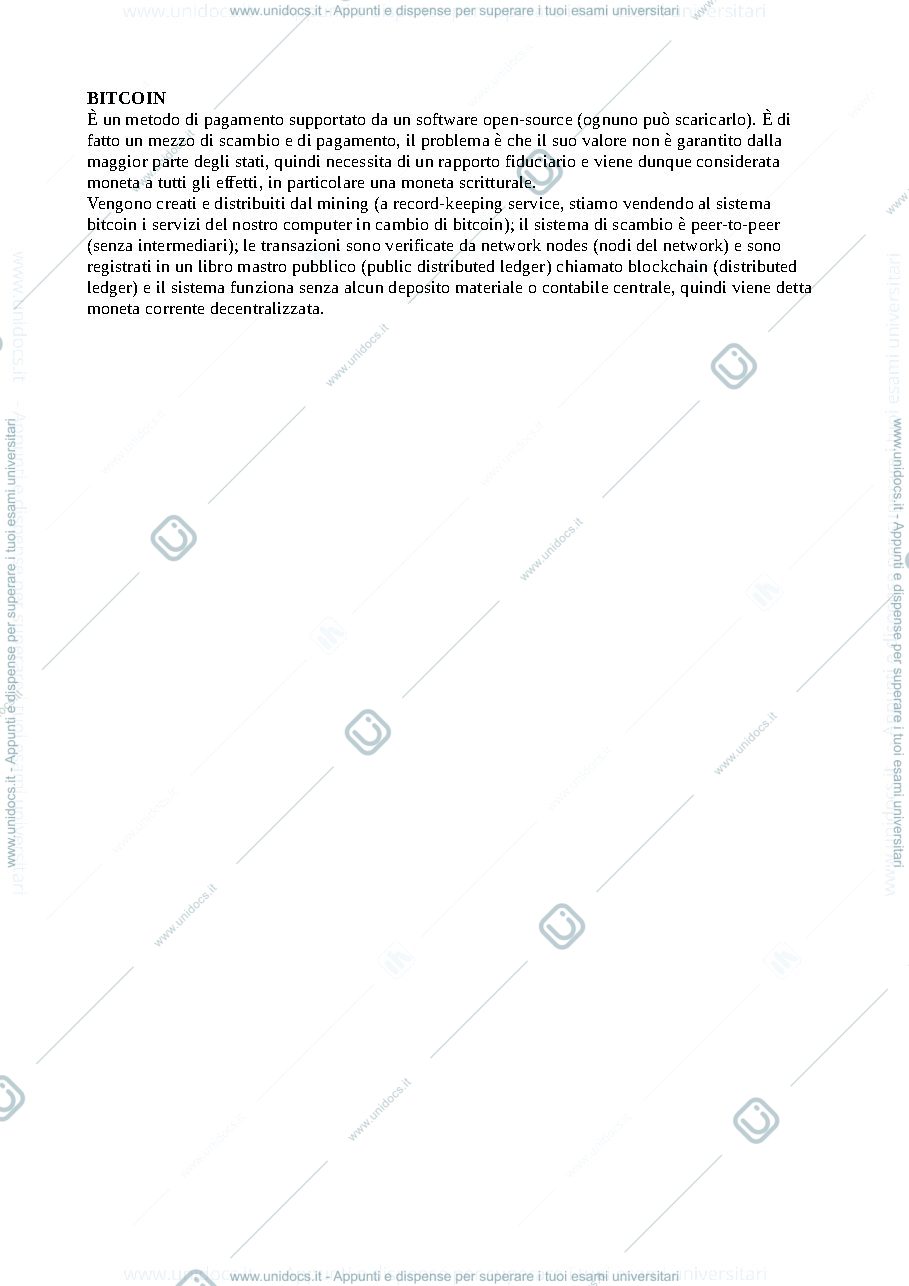 Anteprima pagina 4 — POLITICA MONETARIA E MERCATI FINANZIARI