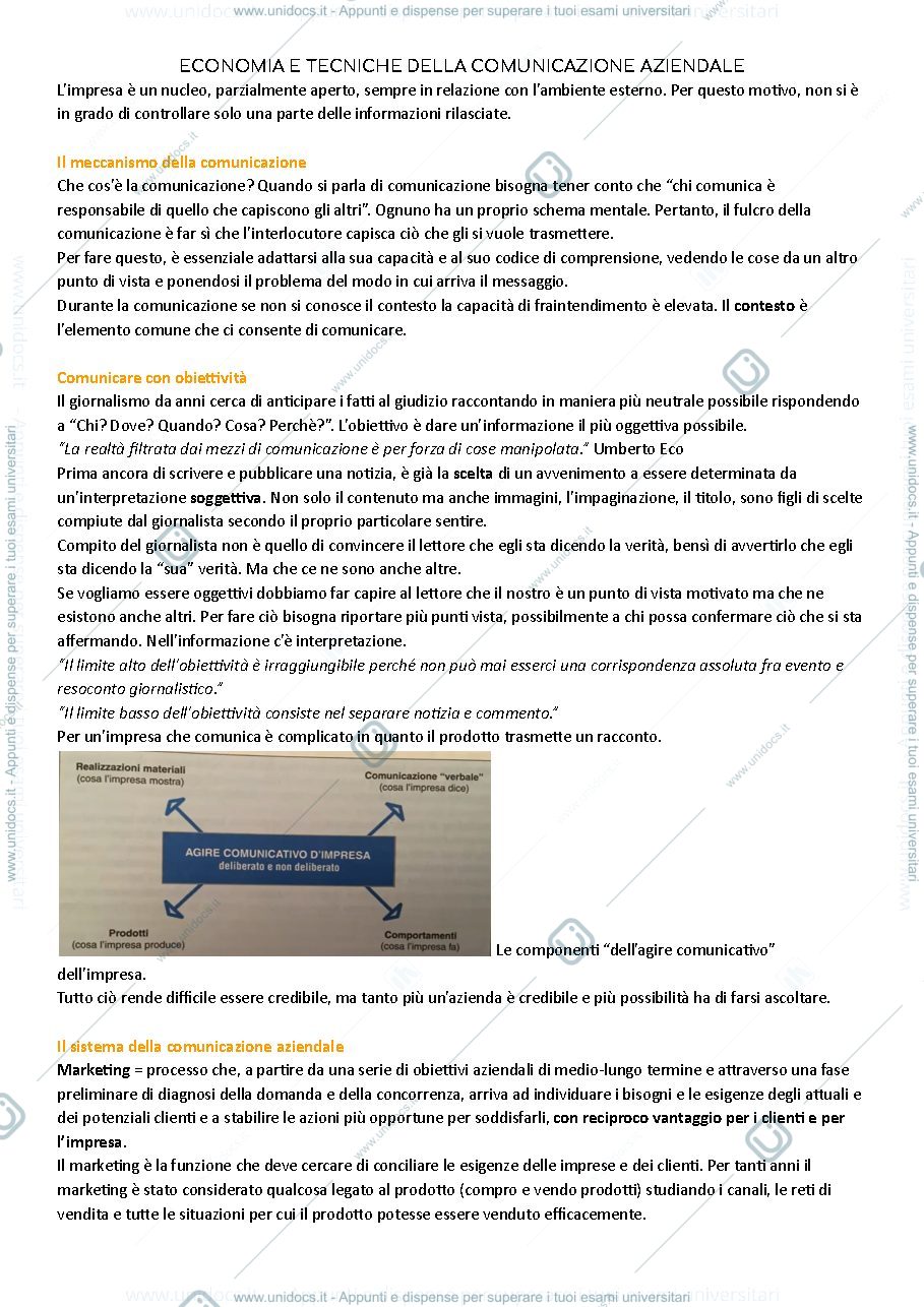 Anteprima pagina 1 — Dispensa completa per esame