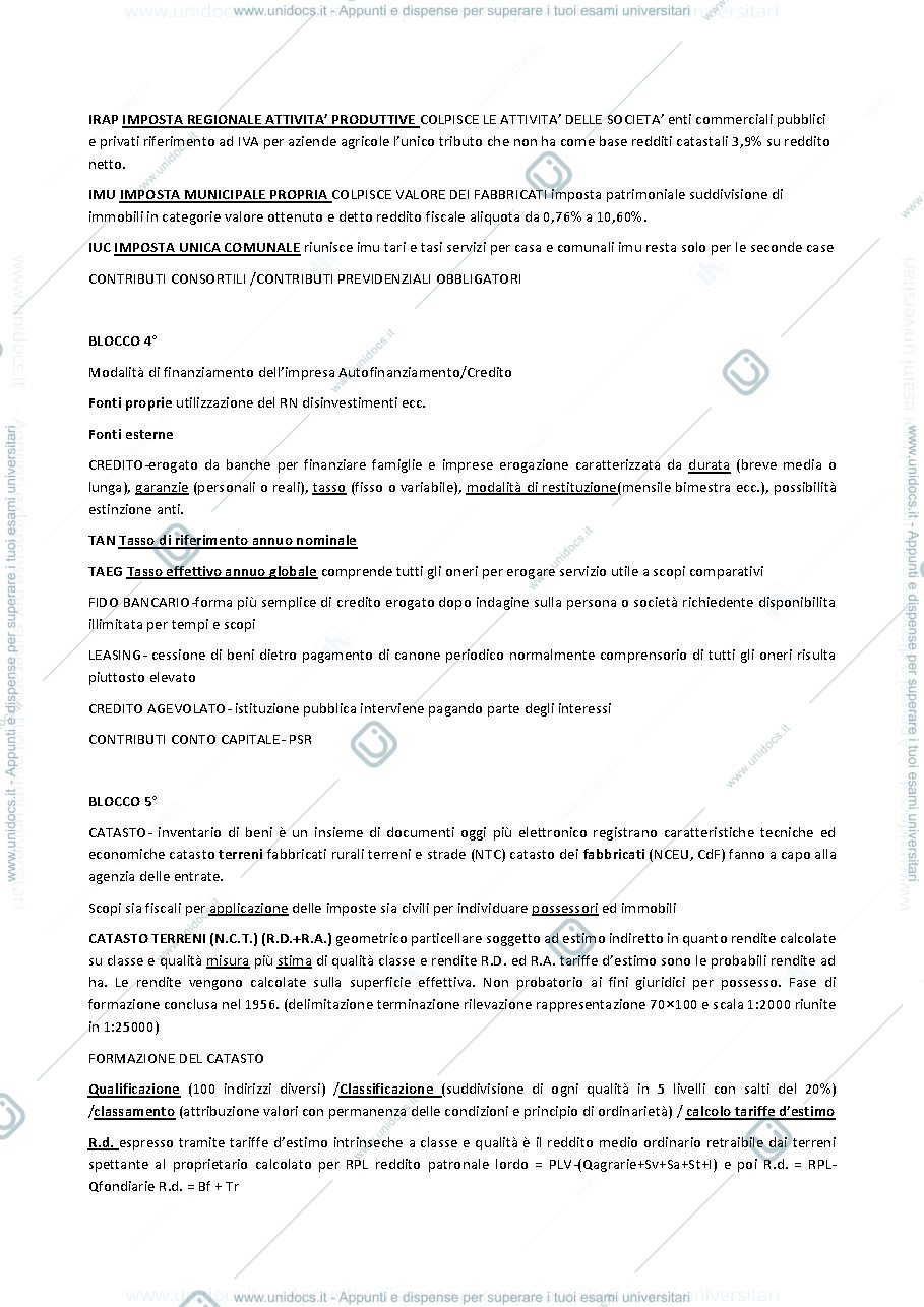 Anteprima pagina 2 — Economia ed estimo rurale unito scienze agrarie