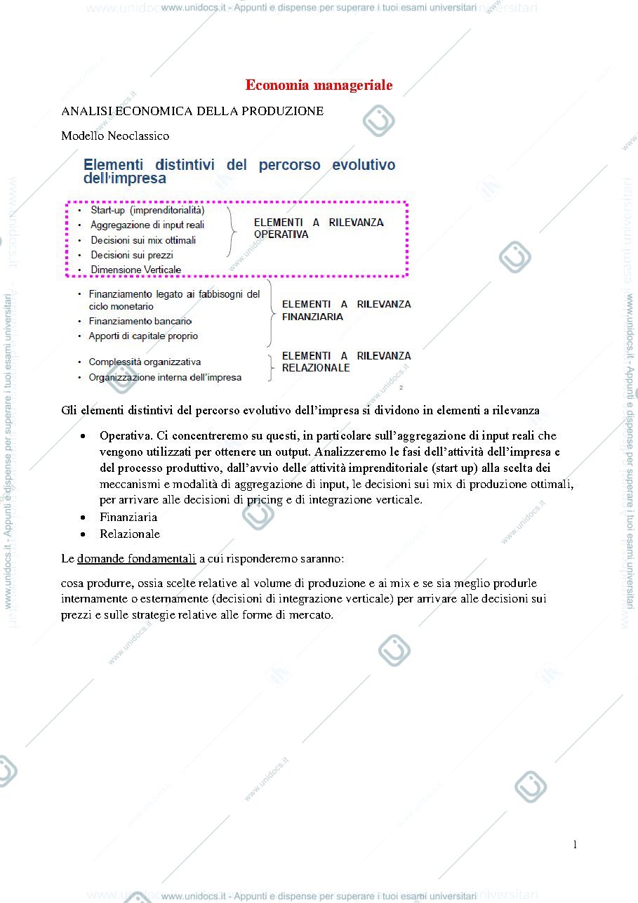 Anteprima pagina 1 — Economia manageriale manello 