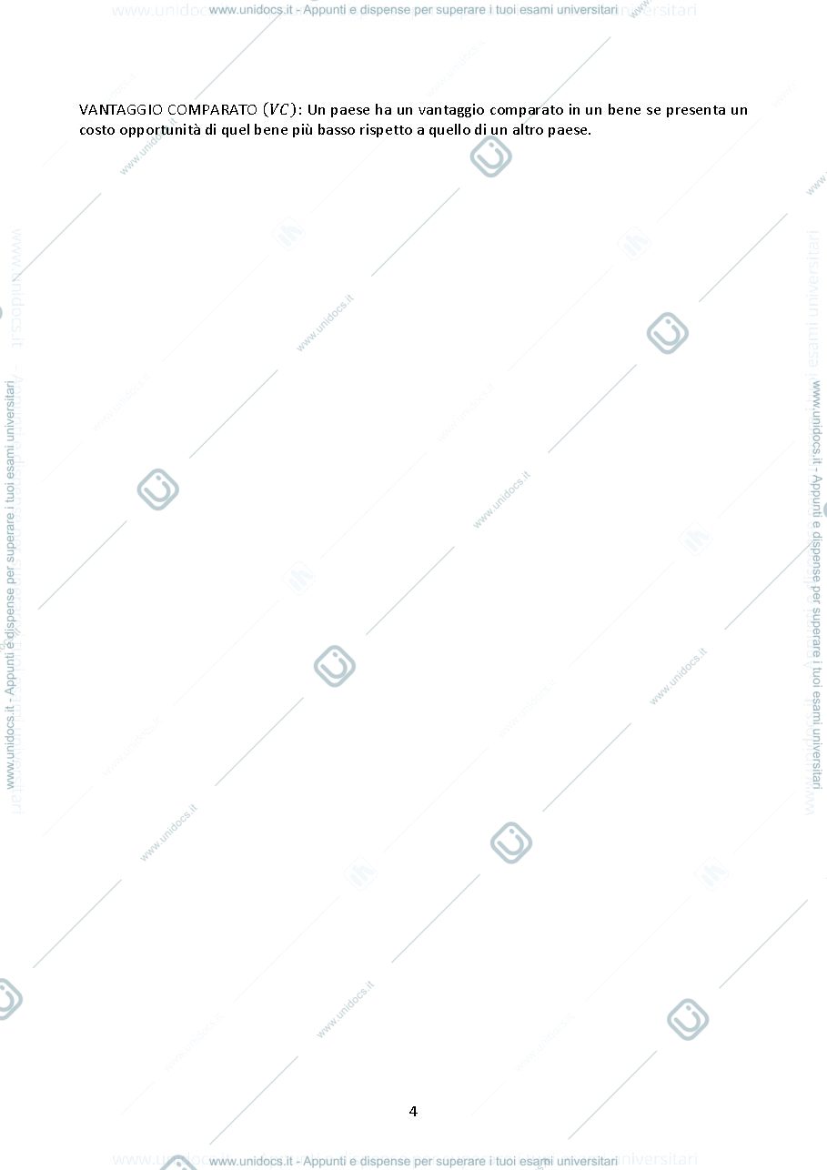 Anteprima pagina 4 — Riassunti economia internazionale
