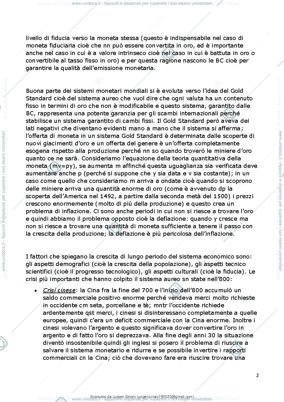 Anteprima pagina 3 — Storia delle teorie monetarie bancarie e finanziarie