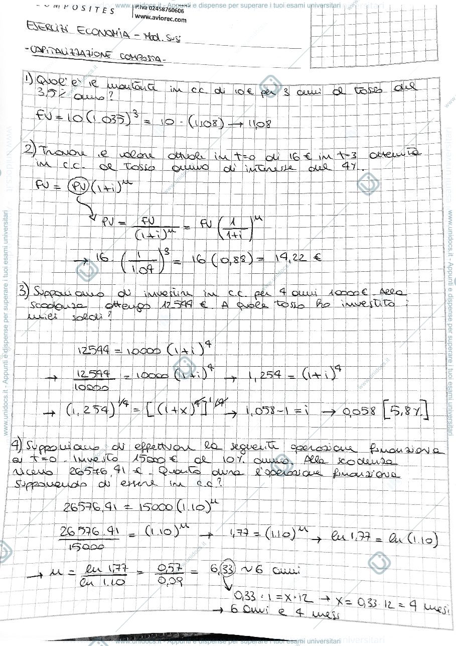 Anteprima pagina 1 — ESERCIZI PER L'ESAME