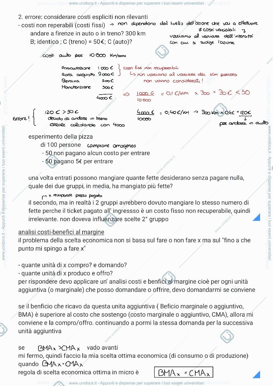 Anteprima pagina 1 — appunti lezione economia politica