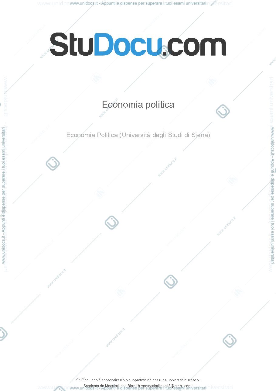 Anteprima pagina 1 — economia politica 