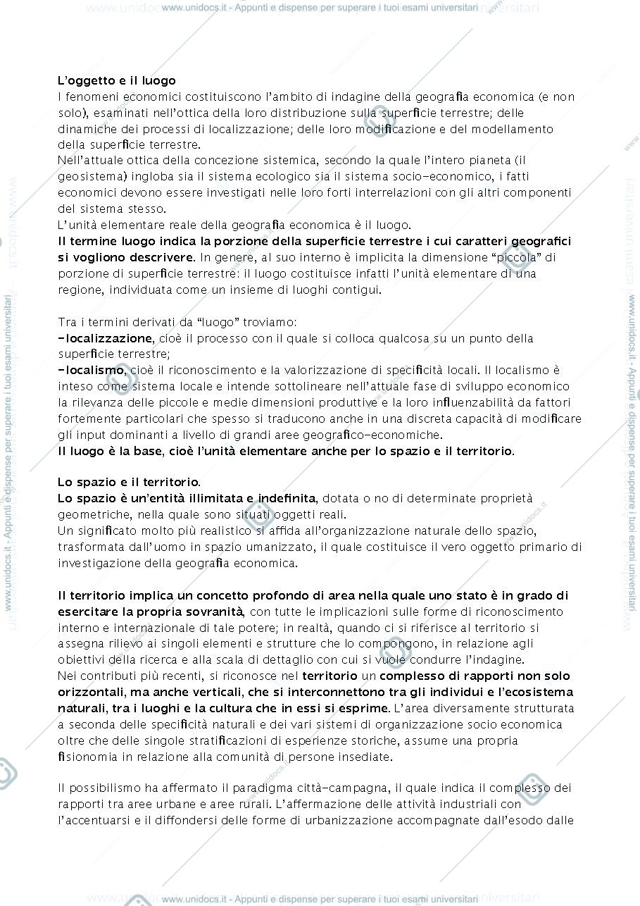 Anteprima pagina 2 — geografia economica  cap 1-11