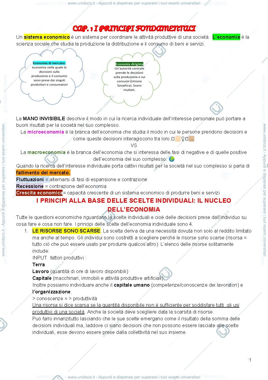 Anteprima pagina 1 — economia politica fiori 