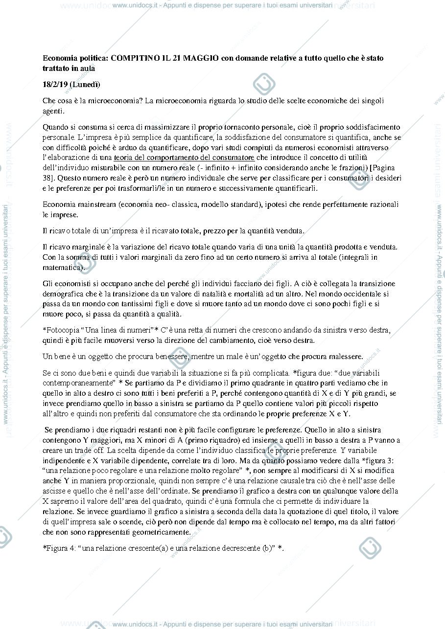 Anteprima pagina 1 — Economia politica