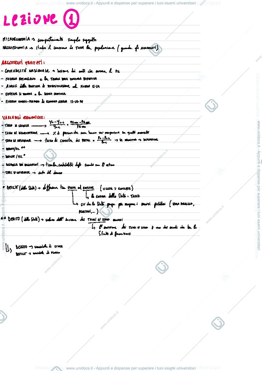 Anteprima pagina 2 — Appunti Macroeconomia