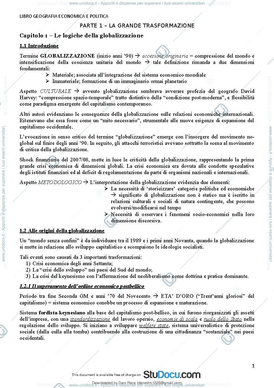 Anteprima pagina 2 — riassunto geografia
