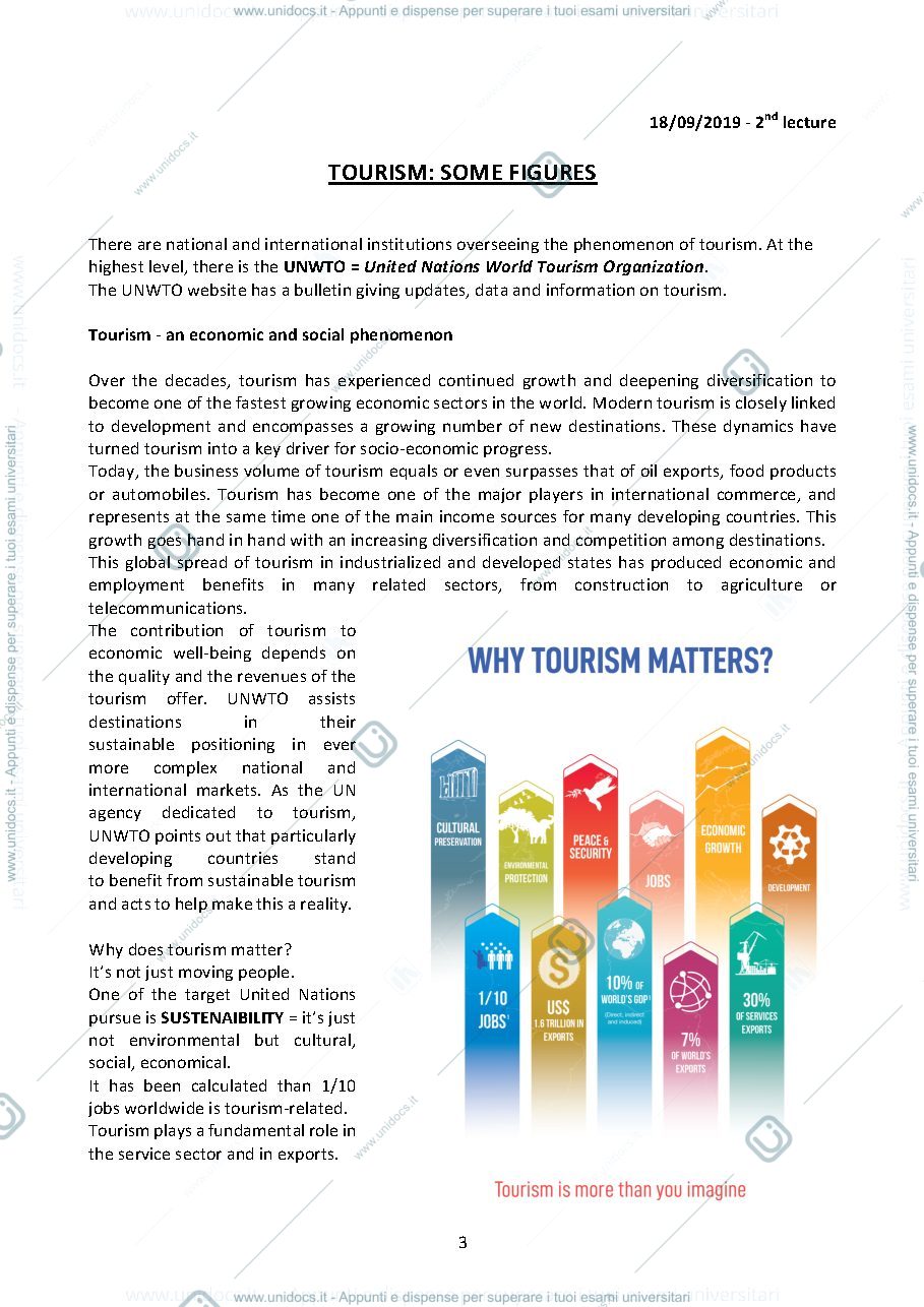 Anteprima pagina 3 — Sbobinature prima parte Economic History of Tourism