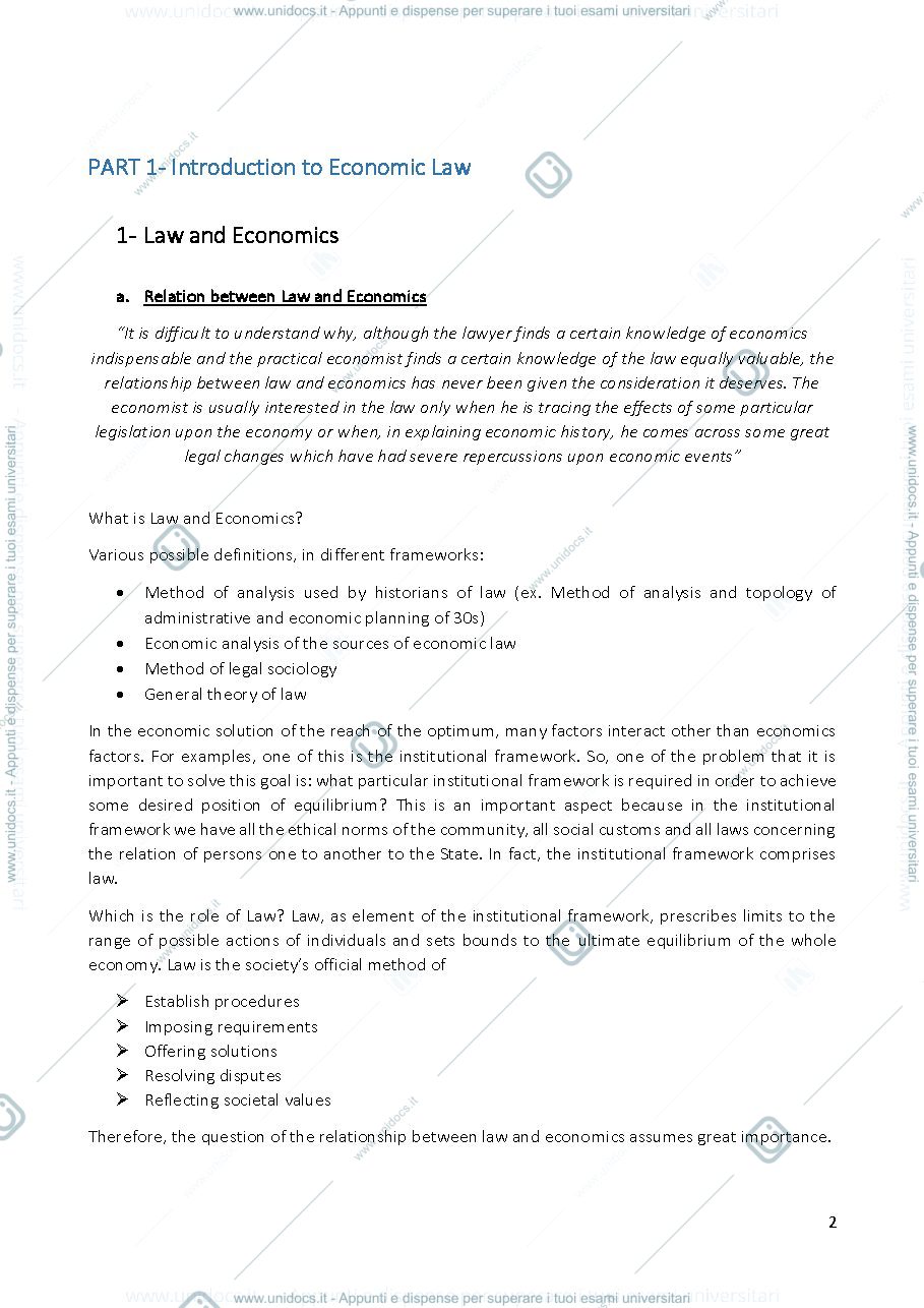Anteprima pagina 2 — Economic law summary