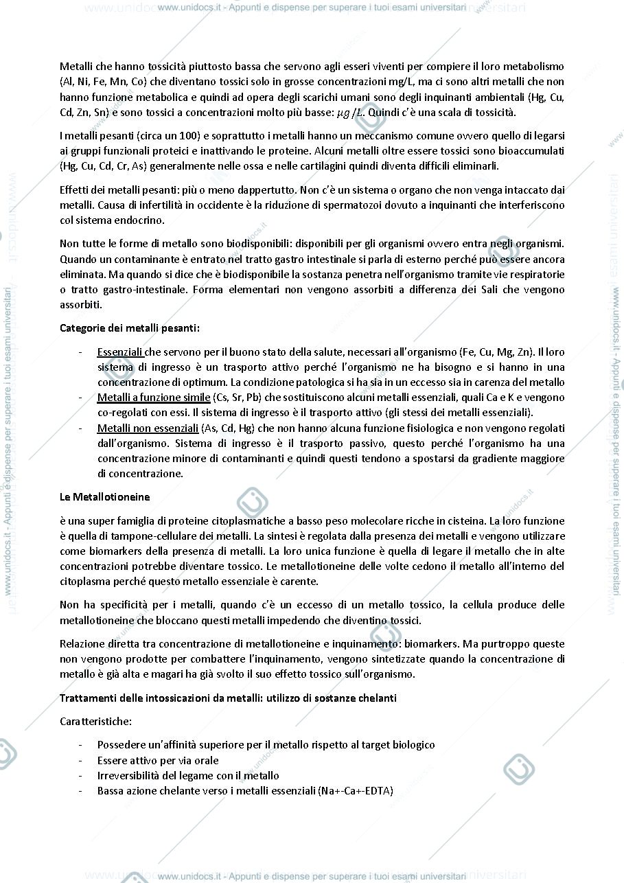 Anteprima pagina 3 — Appunti di Ecotossicologia 20/21