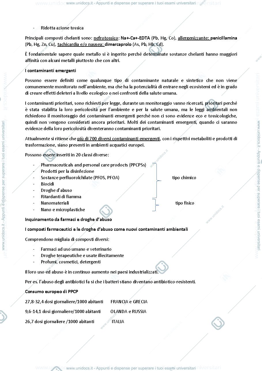 Anteprima pagina 4 — Appunti di Ecotossicologia 20/21