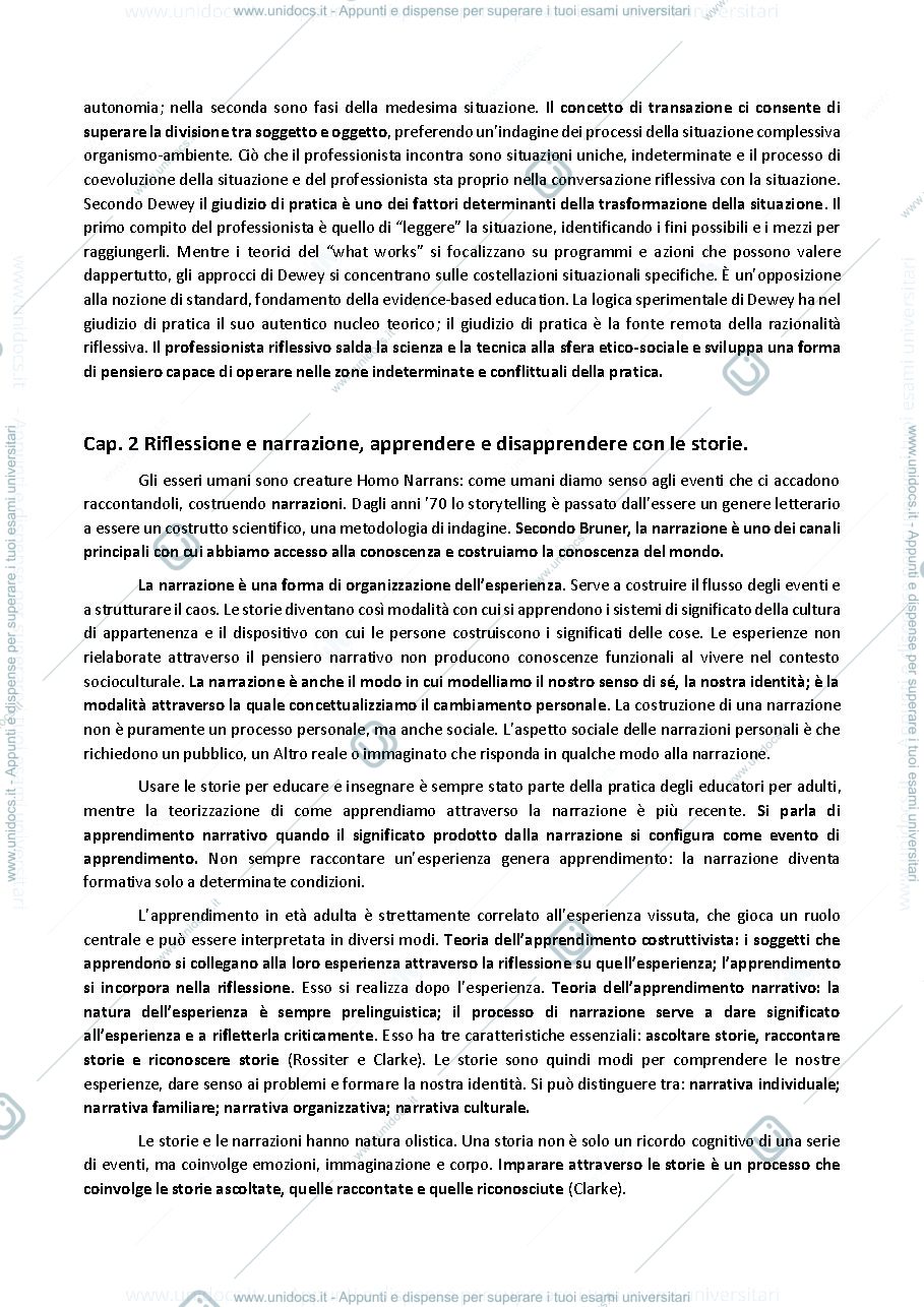 Anteprima pagina 2 — La riflessività in educazione