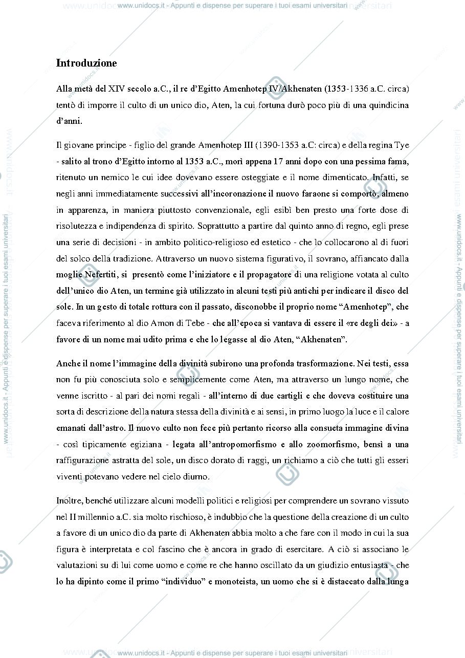 Anteprima pagina 1 — Adorare Aten - Testi dalla corte del faraone Akhenaten