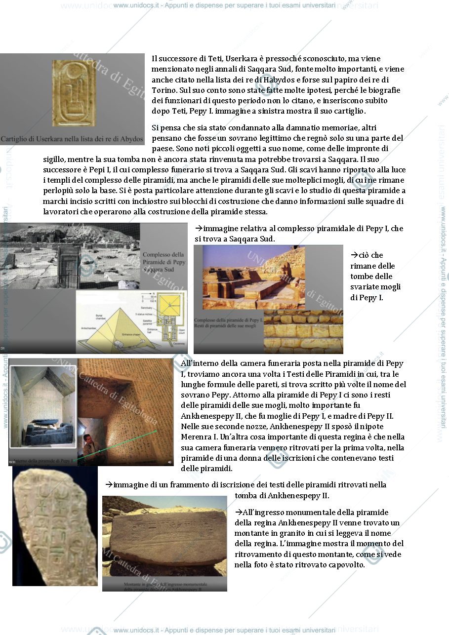 Anteprima pagina 2 — approfondimenti dinastie V-VIII e approfondimento su medio regno