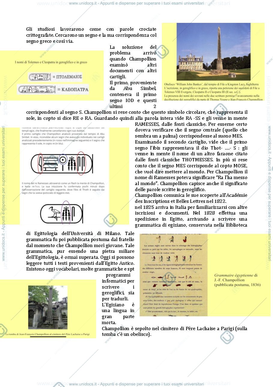Anteprima pagina 2 — Egittologia, appunti modulo C