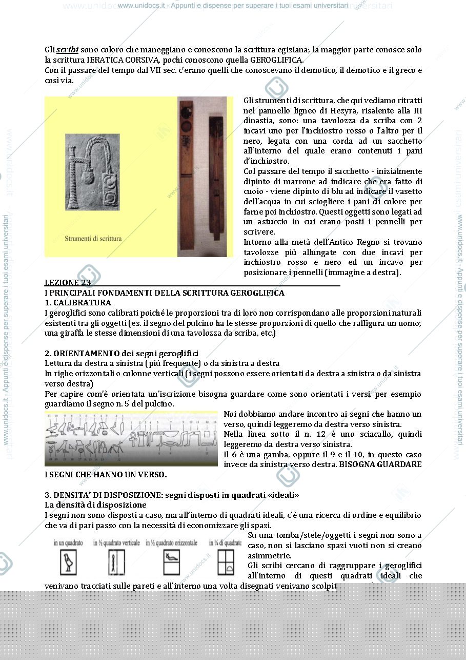 Anteprima pagina 4 — Egittologia, appunti modulo C