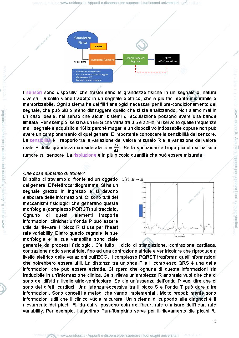 Anteprima pagina 3 — Sbobine elaborazione dei segnali biomedici 