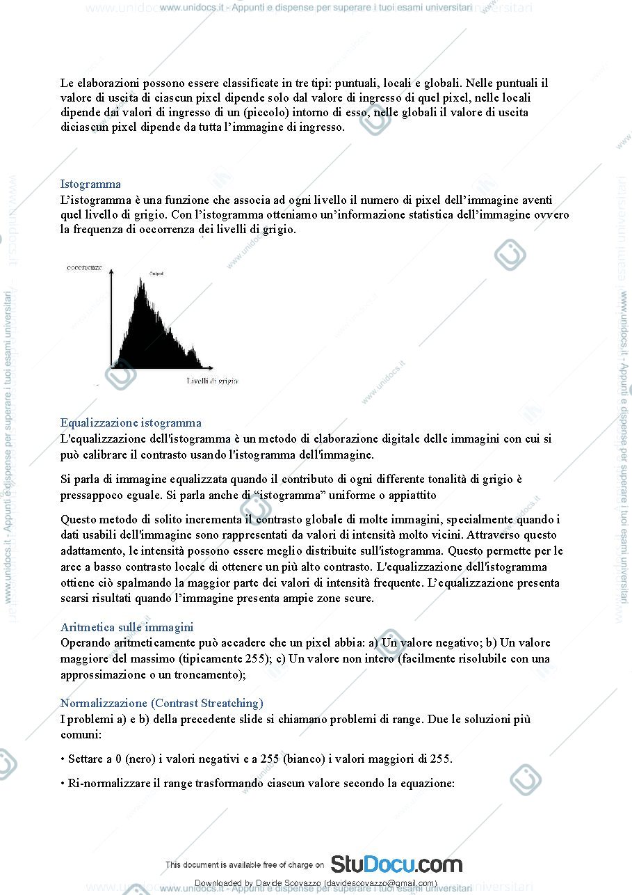 Anteprima pagina 2 — Nozioni di elaborazione di immagine e video
