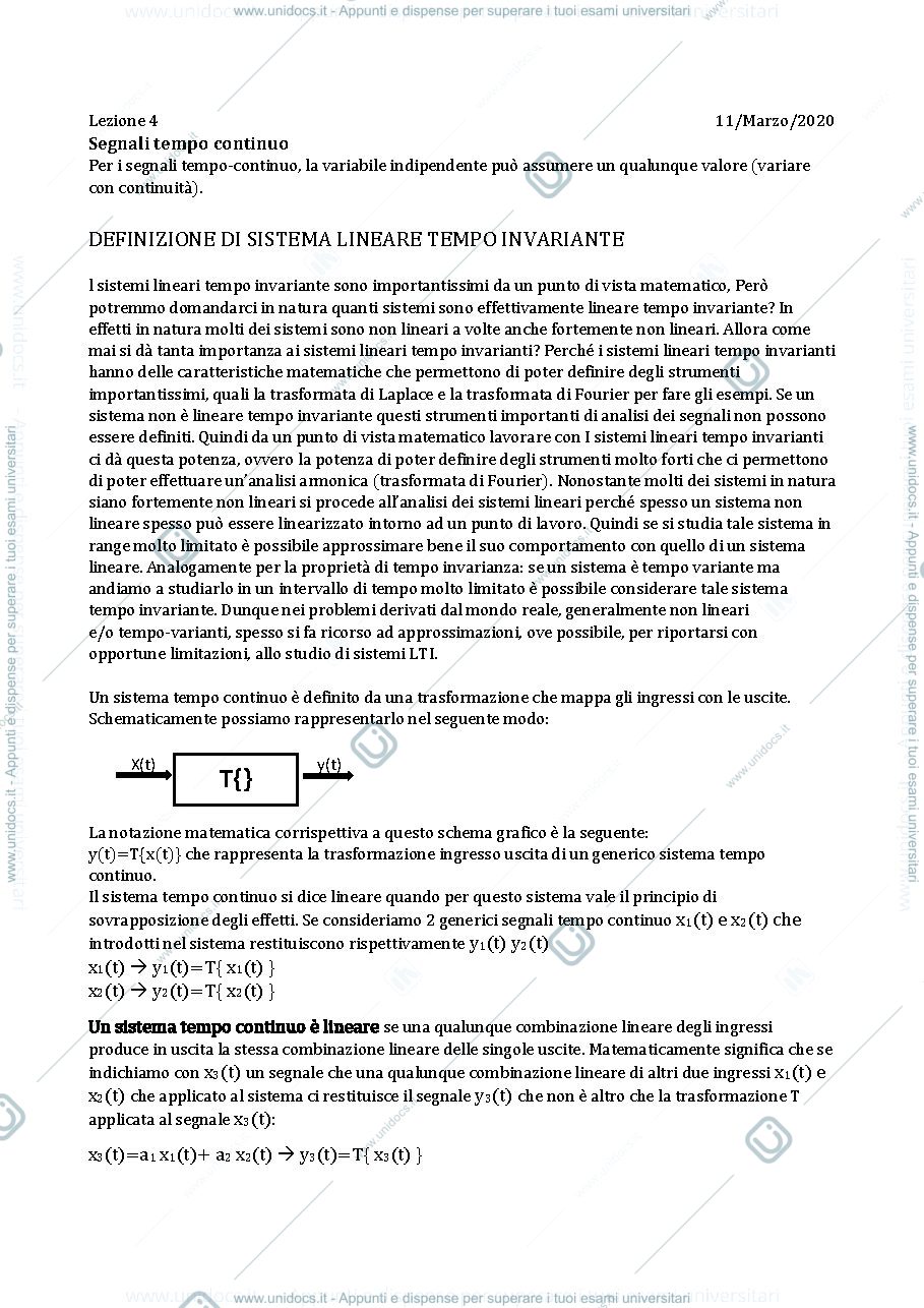 Anteprima pagina 1 — lezione 4