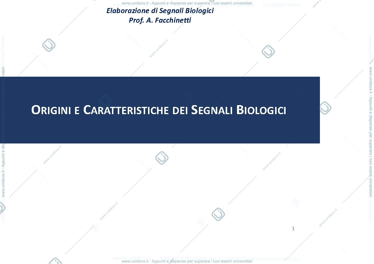 Anteprima pagina 1 — slide introduzione al corso
