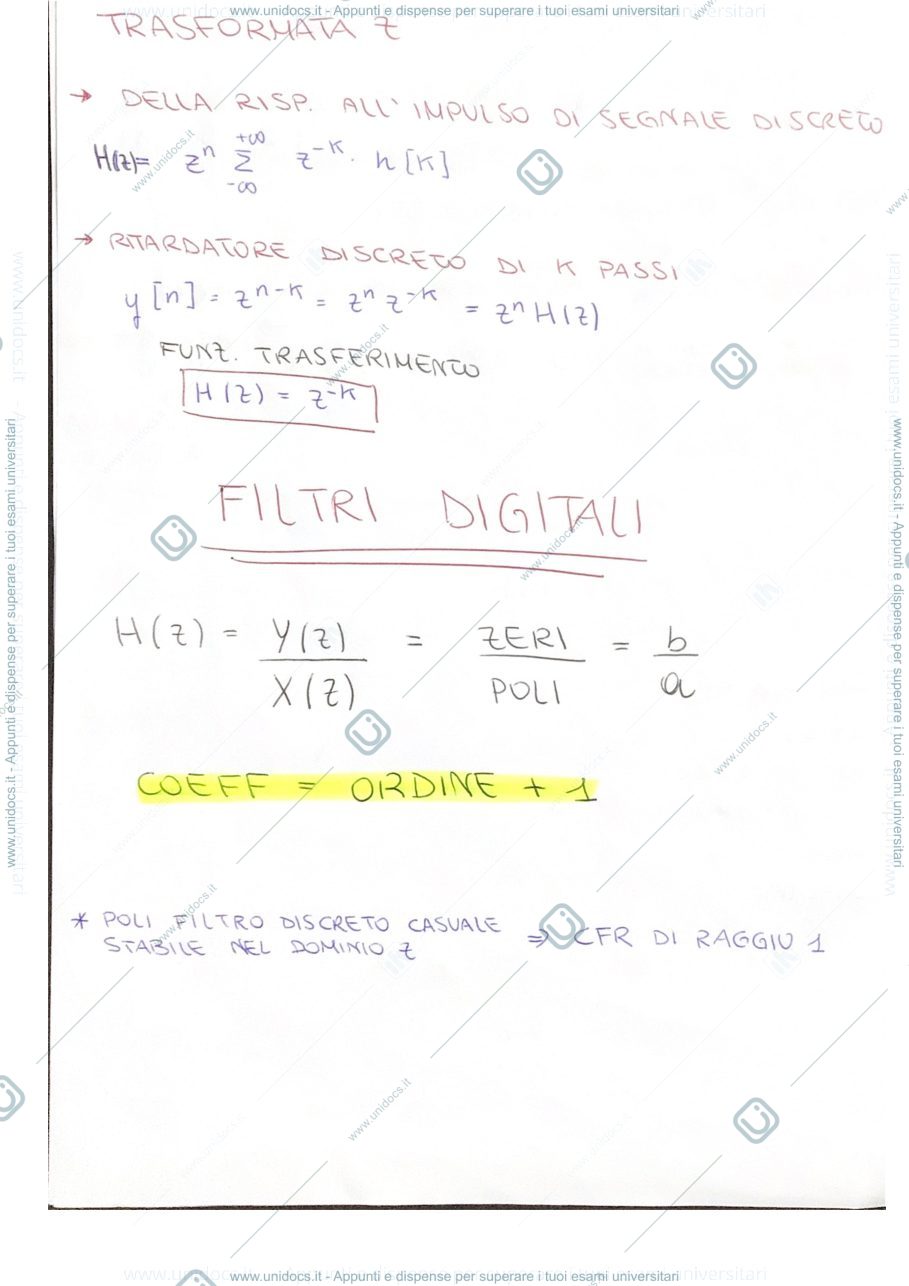 Anteprima pagina 1 — Riassunto filtri