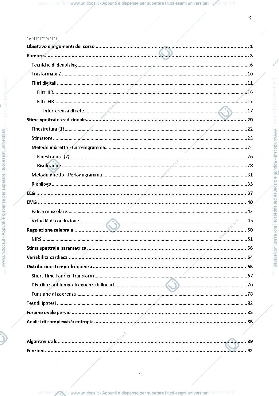 Anteprima pagina 2 — Elaborazione dei segnali biomedici