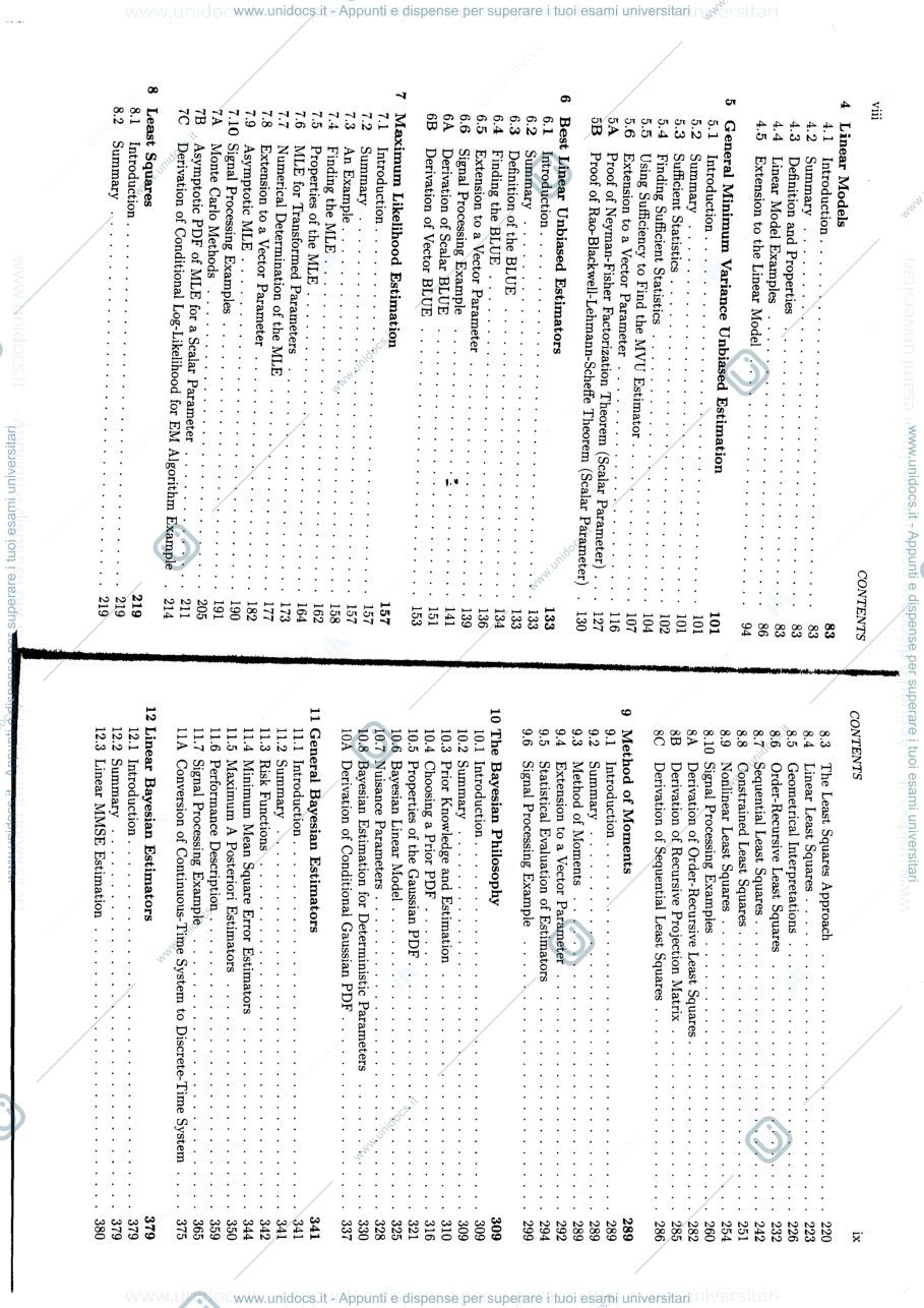 Anteprima pagina 3 — S.M. Kay, Fundamentals of statistical signal processing - Estimation theory