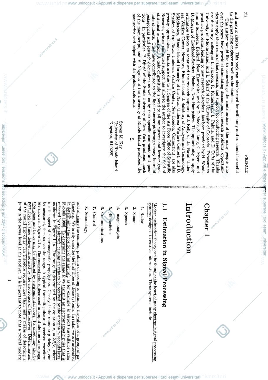Anteprima pagina 5 — S.M. Kay, Fundamentals of statistical signal processing - Estimation theory