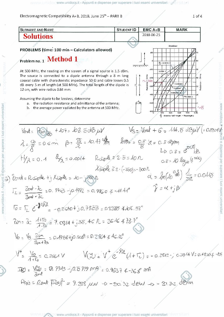 Anteprima pagina 1 — ELETTROMAGNETIC COMPATIBILITY ESAME