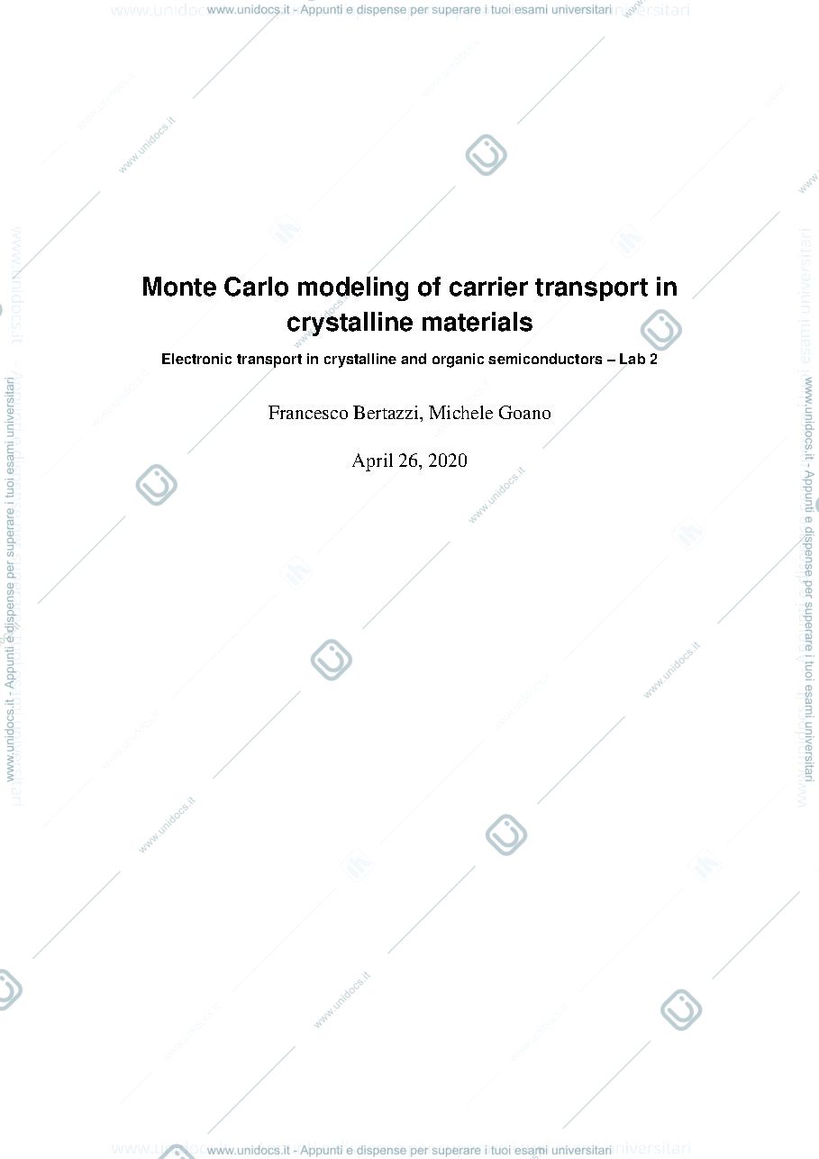 Anteprima pagina 1 — Dispense del professor. Bertazzi