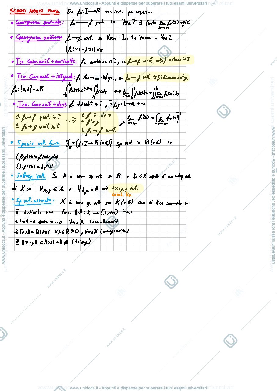 Anteprima pagina 1 — 1. Schema spazi e convergenza corso prof: Bramanti