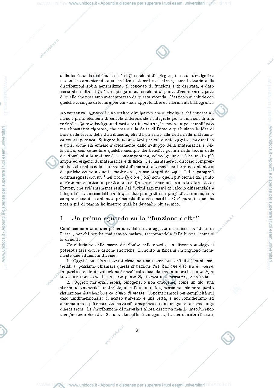 Anteprima pagina 3 — delta_dirac_dispensa per corso prof: Bramanti
