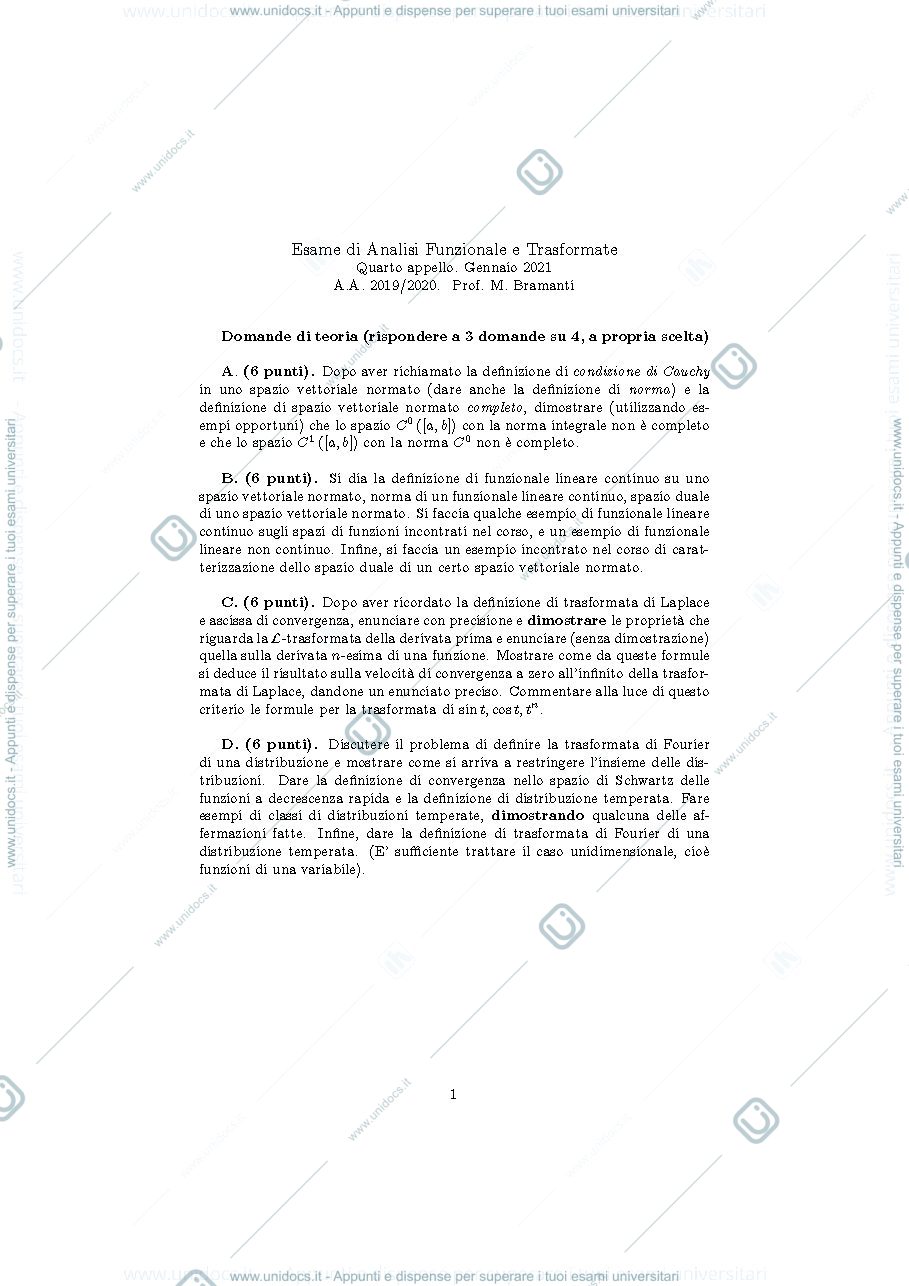 Anteprima pagina 1 — anfunz2020_appello4 esami prof: Bramanti